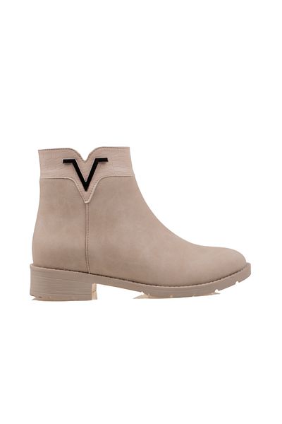 Trend Adımlar Κρέμα Viviana Γυναικείες Casual Μποτάκια