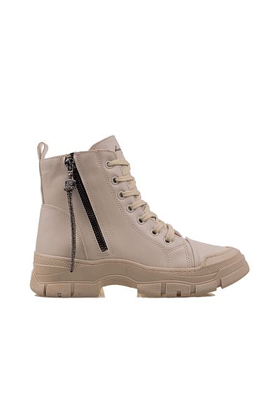Trend Adımlar Γυναικεία αθλητικά μποτάκια Cream Carla