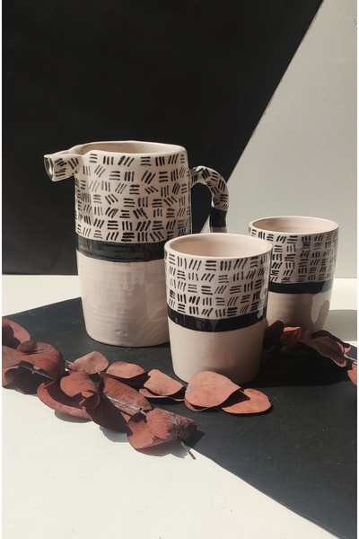 details home decor Seramik sürahi takımı