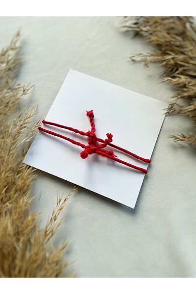 Atölye Merdiven I love you red couple friendship bracelet