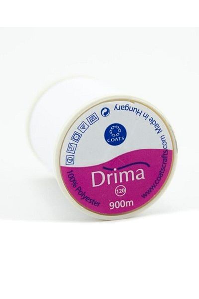 Drima Ață de cusut 900 de metri bobină cu nasturi albi ață de reparare