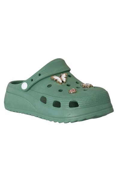 Akınal Bella E428 Pastel Mint Women's Hospital Clogs Sandals