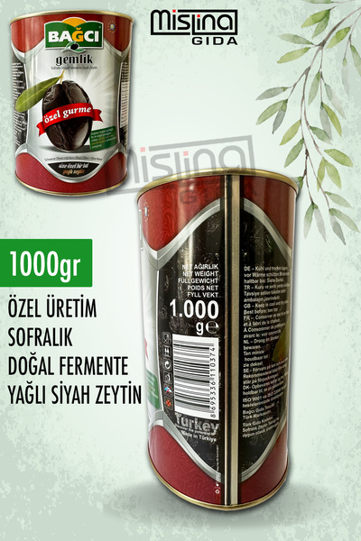 Bağcı Zeytin Siyah Özel Gurme (2XL- XL) 1000 gr (1 KİLOGRAM)