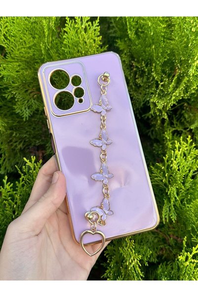 Aksesuarda Moda Xiaomi Redmi Note 12 4g Uyumlu Kelebekli El Geçmeli Gold Deta...