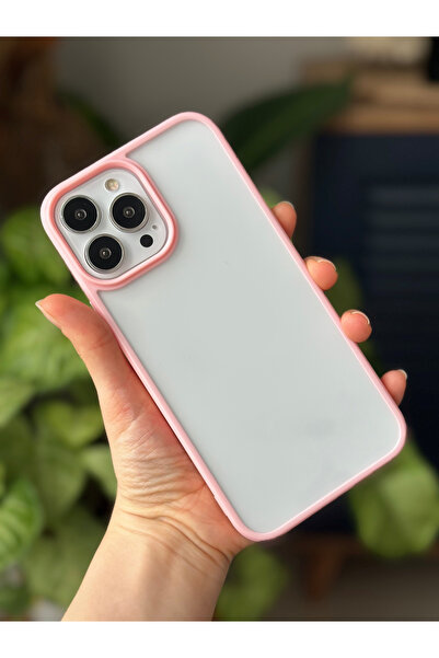 Go Aksesuar Iphone 13 Pro Uyumlu Kenar Renkli Şeffaf Kapak