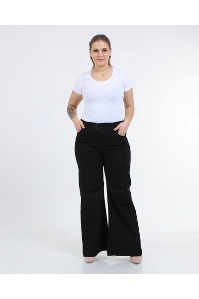 LİYACA Copy - Large Size High Waist Bol Leg Licra Jeans