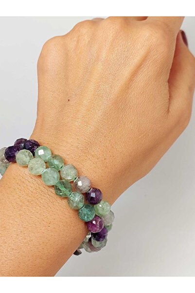 Yasamtohumu سوار مزدوج للجنسين بقطع حجر الفلوريت مقاس 8 ملم