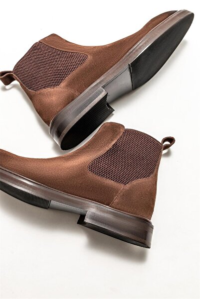 Elle Shoes Kahve Deri Erkek Klasik Bot