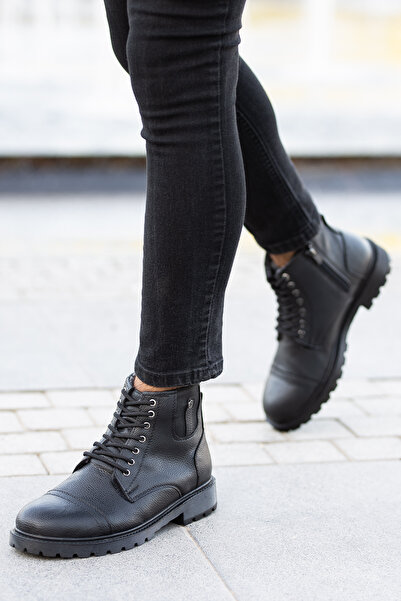 By Oxford Kelvin Garantili Erkek Kışlık Kürklü Fermuarlı Bağcıklı Kelvin Bot 102