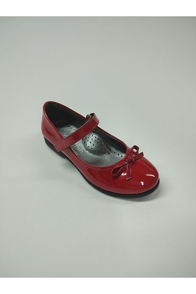 Rose Club Kids Baby Girl Red Orthopedic Patent Leather Ballerinas