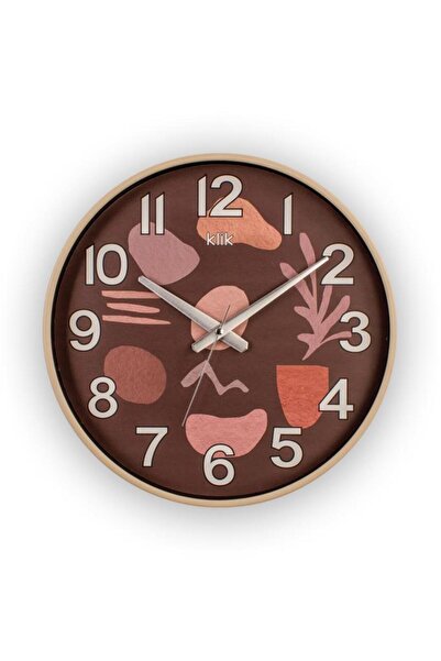 Digithome Simplex Sonbahar Desen Cam Detaylı Sessiz Mekanizmalı Duvar Saati 3...