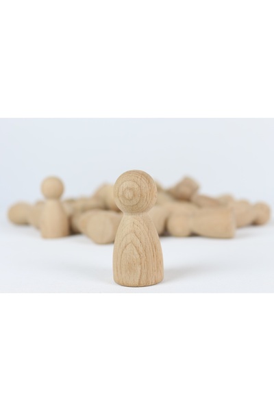 aliwooden 25 قطعة من شخصيات الجدار الطبيعية البشرية