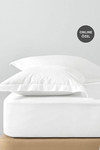 Puffy Naturalis White Single Ranforce Duvet Cover Set