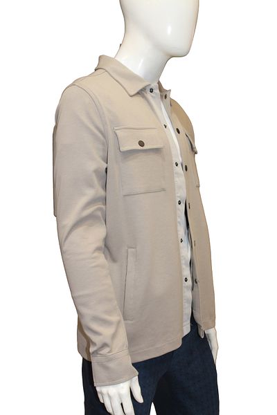 Diandor Men's Snap Knitwear Coat Sweat Shirt Beige