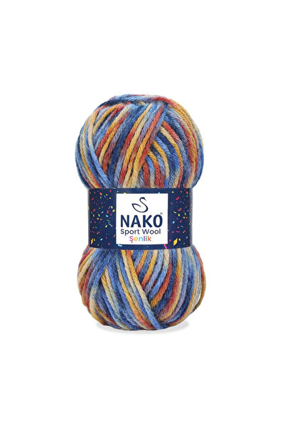 NAKO Sportwool Şenlik 87743 Kalın Atkı Bere ipi 100 gr