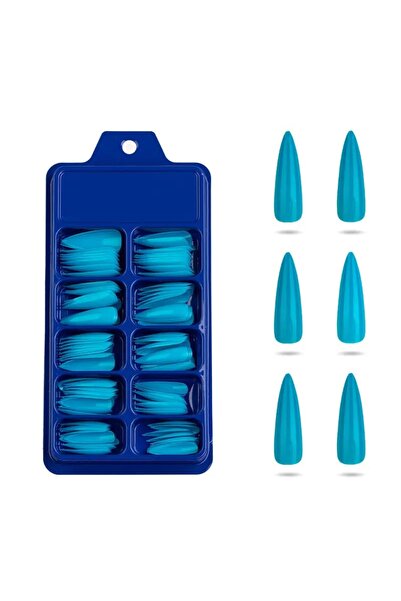 Nail Master 96 Adet Turkuaz Stiletto Takma Tırnak
