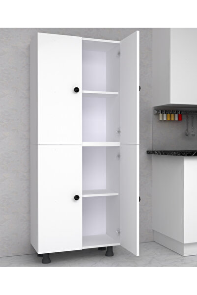 HOME GALLERY 4 Raflı Çok Amaçlı Dolap Banyo/mutfak Dolabı En:70 Cm Yükseklik:172 Cm Derinlik:32 Cm %100 Mdf