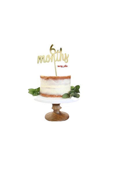 MFM Parti 6 Months Gold Pasta Üstü Pleksi Aynalı Yazı