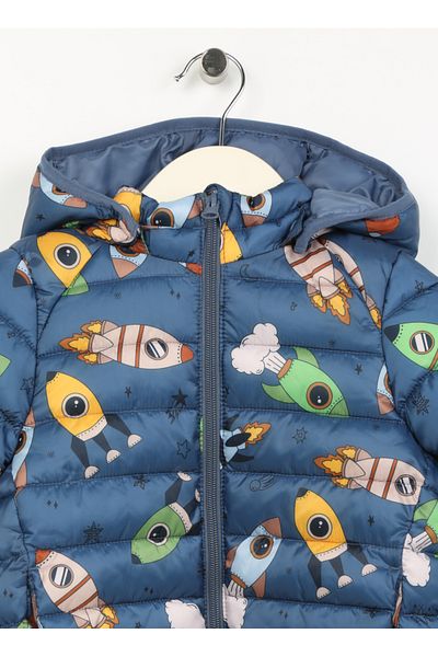 name ıt Men's Blue Coat - Nmmmonty Jacket Rocket