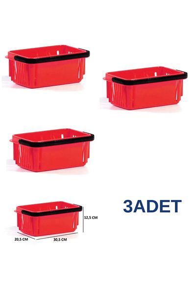 NO NAME 7 Liter Stationery Hardware Basket - 3 Pack Cosmetic Bijouterie