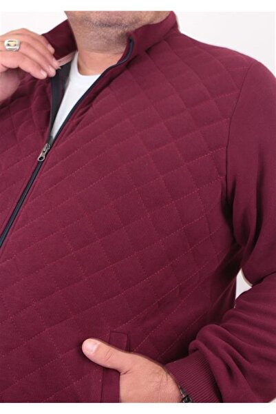 Starbattal Large Size Zippered Cardigan Diamond 23281 MURDUM