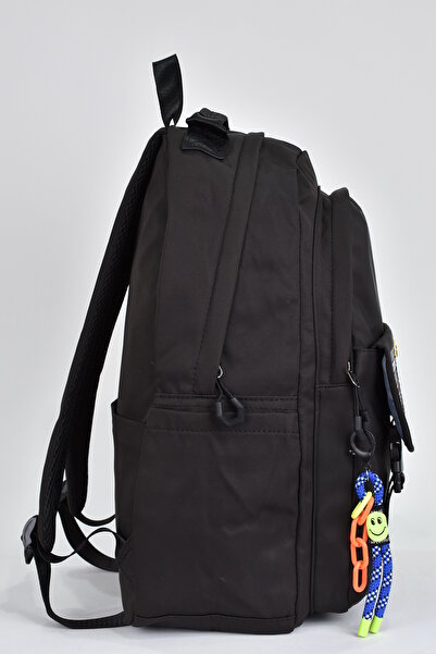 ELATAE Ççs Unisex Multi-Eye Daily Travel School Backpack Black 51590