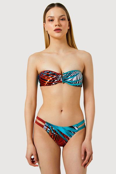 AYYILDIZ 5509 Green Strapless Bikini Set