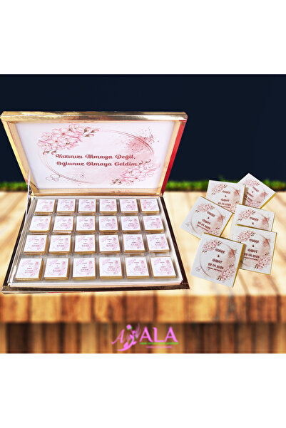 Elit Çikolata Hediyelik Kişiye Özel Fotoğraf Baskılı Çikolata Kutusu 48'li