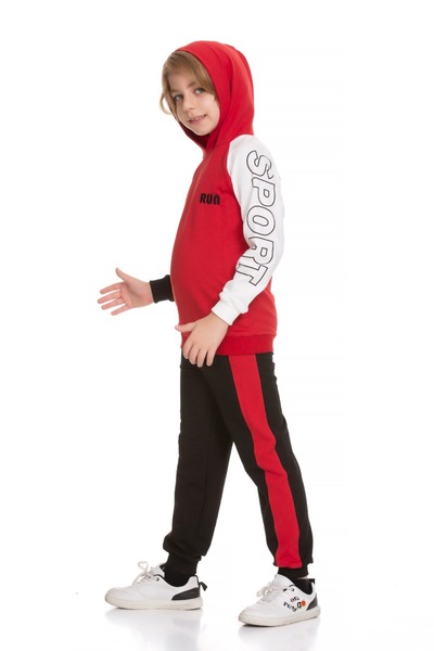 Cicitime Strong Printed Hooded Boys Tracksuit Set