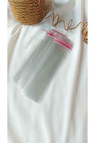 Çikoleyt Design Gelatin Bag with Adhesive Tape 5x20+5 Cm(5*25) 50 Pieces