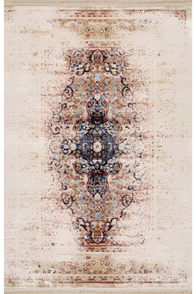 Rugs Modern Halı Винтидж декоративен килим в бежови тонове, с традиционни мот...