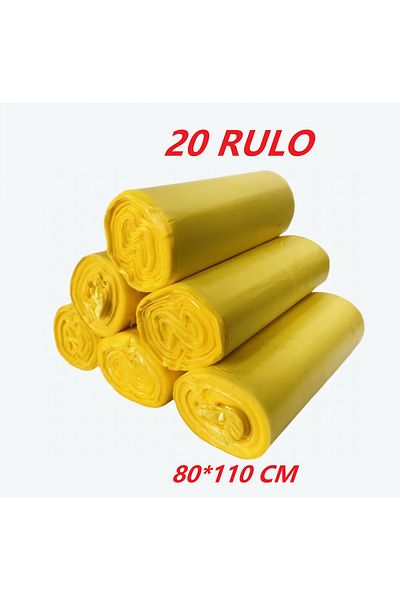 EFTAPLAST YELLOW GARBAGE BAG 80*110 CM 300 GR