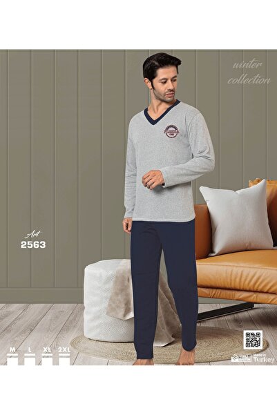 Ayans Pijama Σετ ανδρικών πιτζάμες με δύο κλωστές (χοντρό).