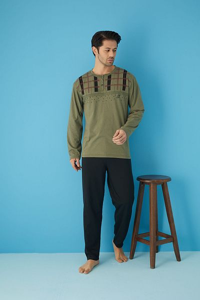Ayans Pijama Single Jersey (thin) Long Sleeve Pajama Set