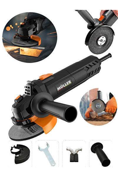 Müller Alman Technology 4500 Watt Çelik Şanzuman Bakır Sargılı Avuç İçi Taşlama Ve Demir Kesme Makinesi