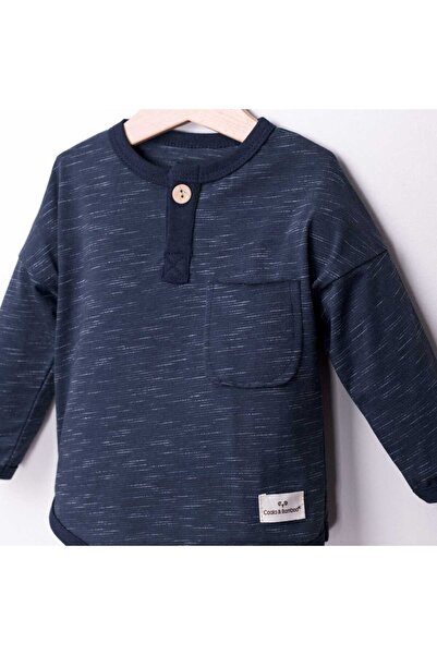 Coco & Bamboo سويت شيرت رفيع بفتحة أمامية