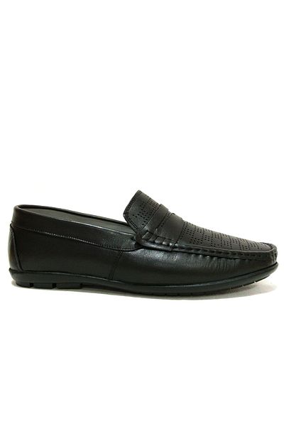 Fancy Black Laceless Comfort Men's Shoes