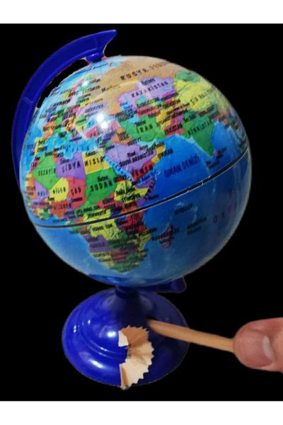 LRS STORE World Globe Political Concept Gift with Sharpener 10cm Diameter Earth Globe