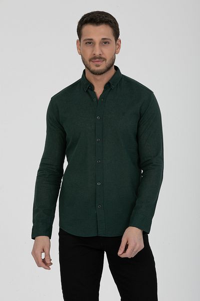 Redline Ανδρικό λινό πουκάμισο Basic Slim Fit 2198