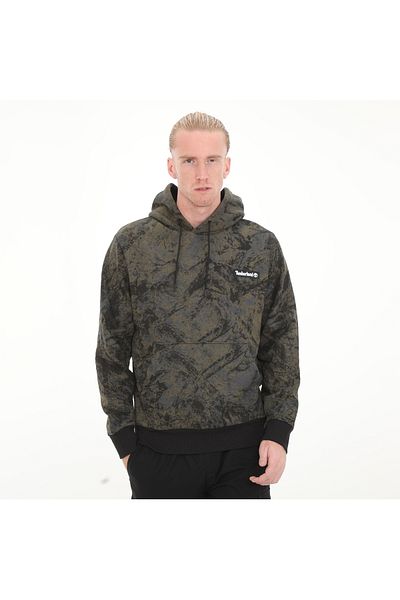Timberland B0A6K7WDX01-R Timberland All Over Printed Mountains Camo Hoodie (Ανδρικό φούτερ πράσινο