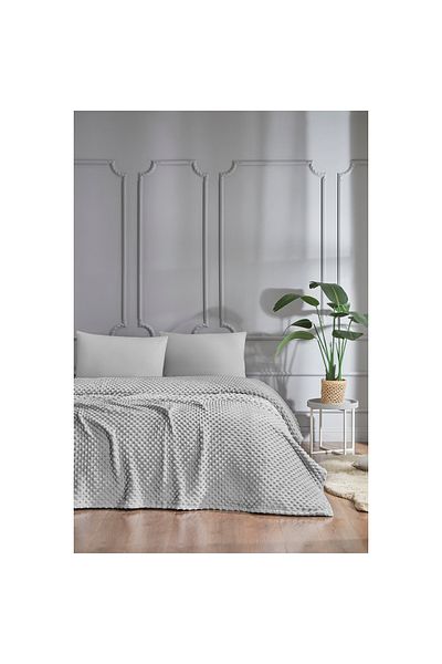 Özdilek Tomurcuk Gray Single Blanket 150x220