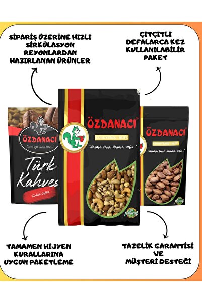 Özdanacı Kuruyemiş İri Boy Çifte Kavrulmuş Çıtır İç Fındık %100 Taze Fındık İçi 100GR