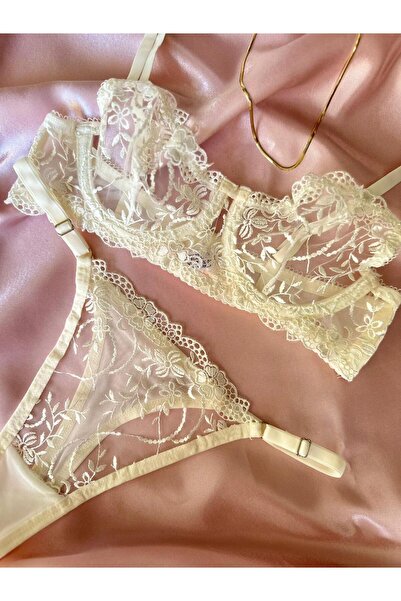 dem merys Σετ σουτιέν Ecru Underwire