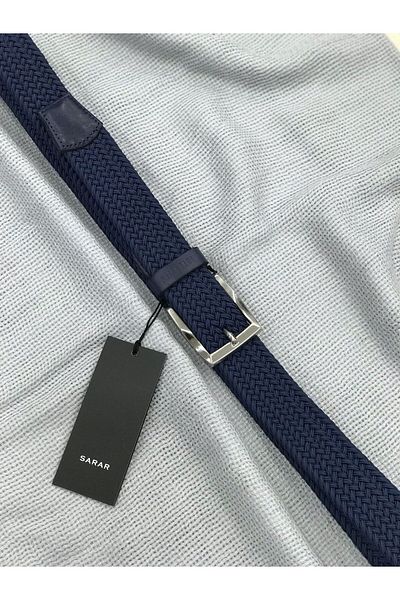Sarar INTERVIEW TIRE BRAIDED NAVY BLUE SPORTS BELT