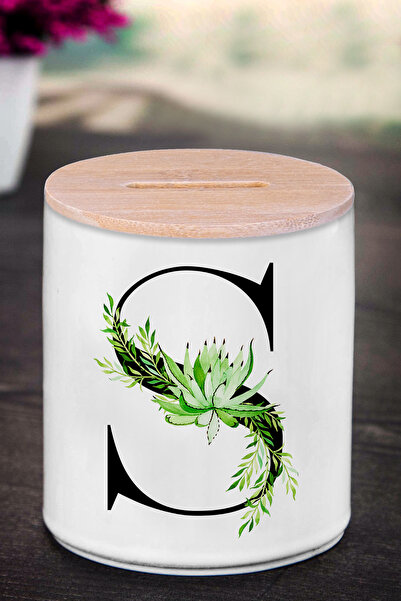 yhfoto Pușculiță cu litera S (CERAMICA) - Suku S - K171