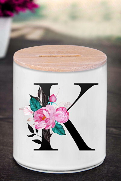 yhfoto Kasica prasica sa slovom K (KERAMIKA) - Pink Nature K - K73
