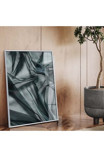 Zevahir Mobilya Dekorasyon Tema abstractă cu cadru metalic argintiu Desen modern Pictură pe sticlă irezistibilă