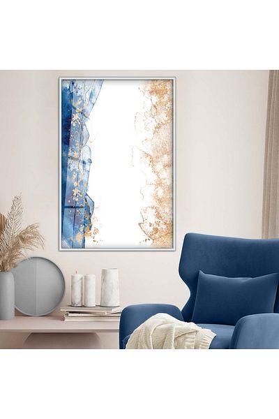 Zevahir Mobilya Dekorasyon Tema abstractă cu cadru metalic argintiu Desen modern Pictură pe sticlă irezistibilă