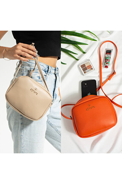 ESTUTE Çapraz askılı günlük spor Mini urban çanta 2’Li paket