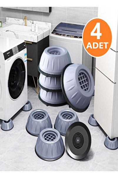 Hyd Gürültü Engelleyici Ve Kaymaz Titreşim Önleyici Kauçuk Ayak Pedleri Çamaşır Makinesi Stoper 4'lü Set
